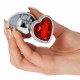 Πρωκτική Μεταλλική Σφήνα Heart Red Large