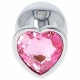 Πρωκτική Μεταλλική Σφήνα Heart Medium Ροζ
