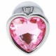 Πρωκτική Μεταλλική Σφήνα Heart Pink Small 