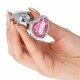 Πρωκτική Μεταλλική Σφήνα Heart Pink Small 