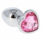 Πρωκτική Μεταλλική Σφήνα Heart Pink Small 