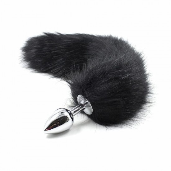Πρωκτική Σφήνα Fox Tail Μαύρη Πρωκτική Σφήνα Fox Tail Μαύρη