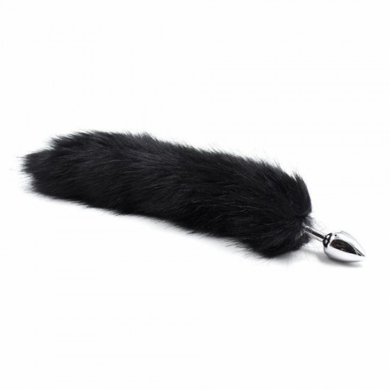 Πρωκτική Σφήνα Fox Tail Μαύρη Πρωκτική Σφήνα Fox Tail Μαύρη