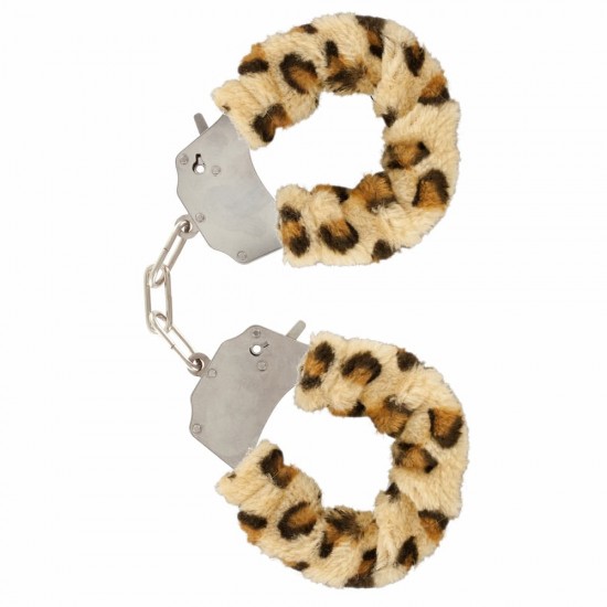 Χειροπέδες Μεταλλικές Με Γούνα Leopard