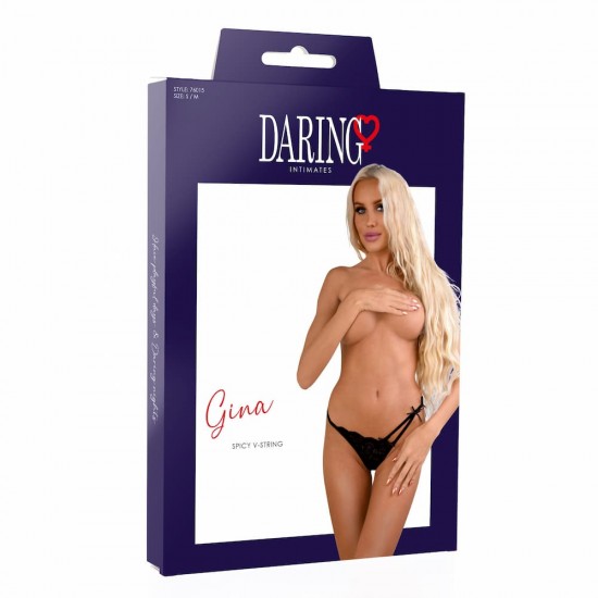 Στρινγκ Gina Spicy V Μαύρο S/M